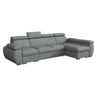 ECKSOFA Boston LCP, Seite: Rechts 1P(65)+2R+LCP - Silberfarben/Graphitfarben, Holz/Textil (320/170cm) - MIRJAN24