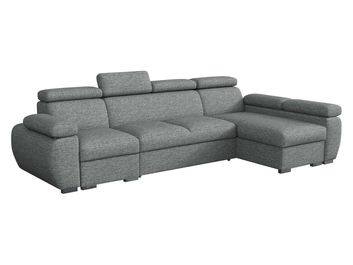 ECKSOFA Boston LCP, Seite: Rechts 1P(65)+2R+LCP - Silberfarben/Graphitfarben, Holz/Textil (320/170cm) - MIRJAN24