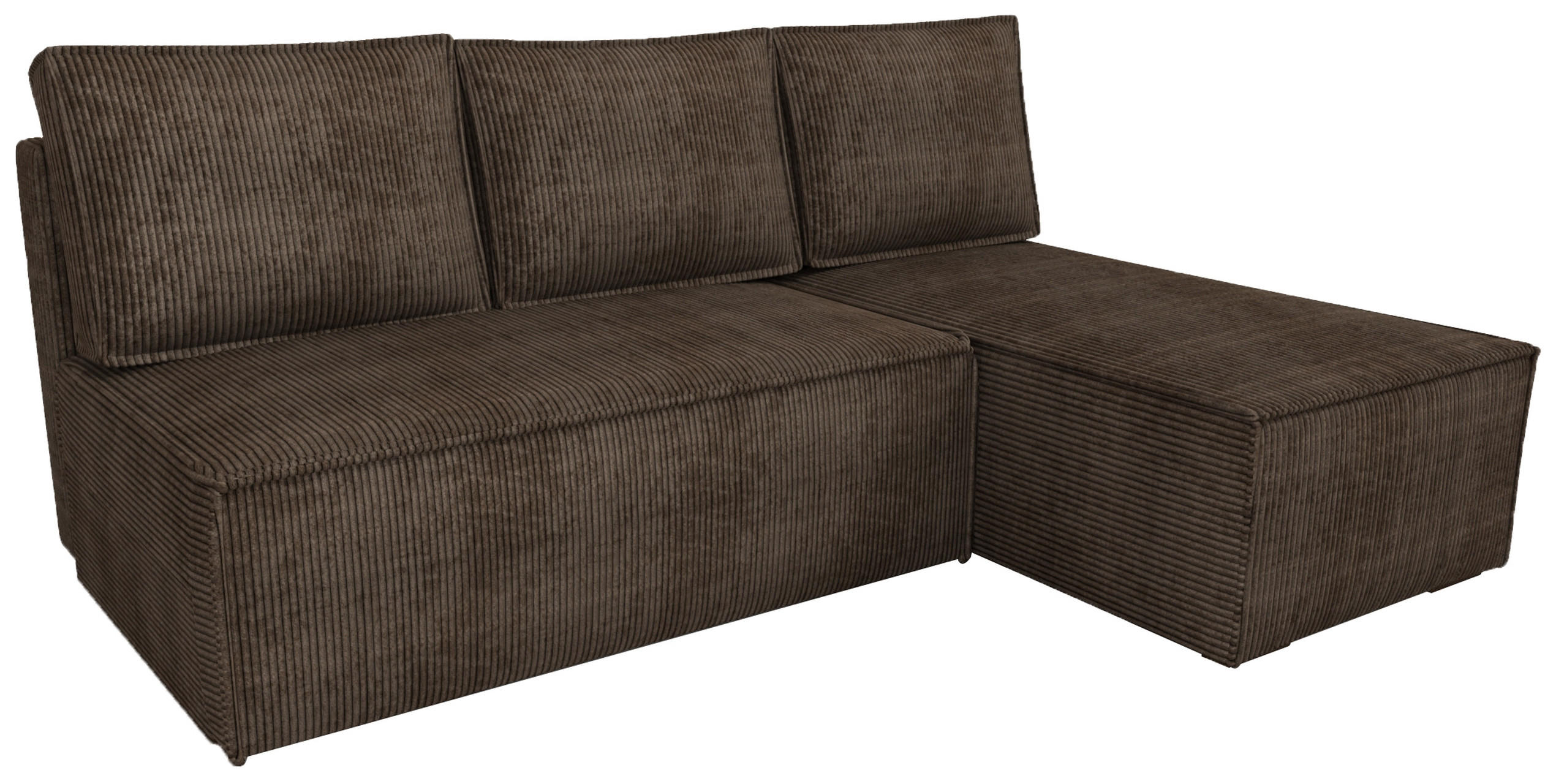 ECKSOFA Hector mit Schlaffunktion Braun Cord - Braun, Textil (200/141cm) - Bromarkt