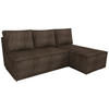 ECKSOFA Hector mit Schlaffunktion Braun Cord - Braun, Textil (200/141cm) - Bromarkt