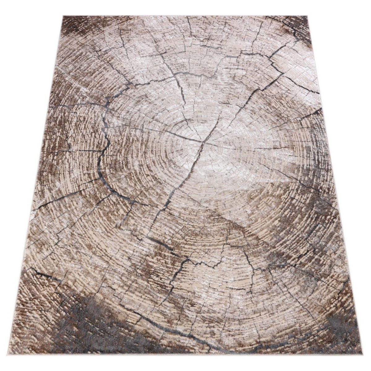 KOBEREC béžový hnedý krémový - 140 x 200 cm - hnedá, textil (140/200cm) - Mazovia