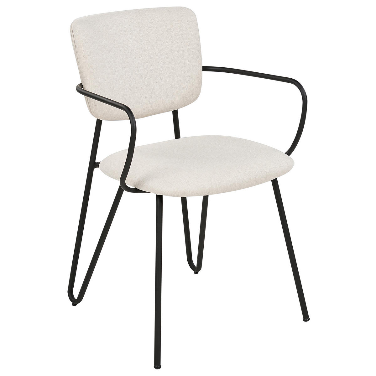 JÍDELNÍ ŽIDLE sada 2 ks čalounění Bílá Elko - bílá, kov/textil (53/80/54cm) - Beliani