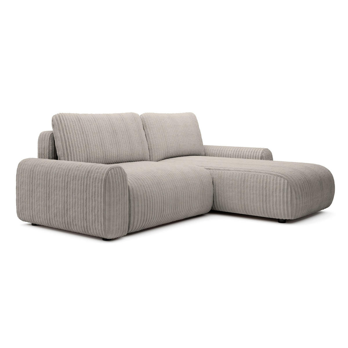 ECKSOFA Lelu Greige beidseitig - Taupe/Schwarz, Kunststoff/Textil (245/165cm) - Selsey