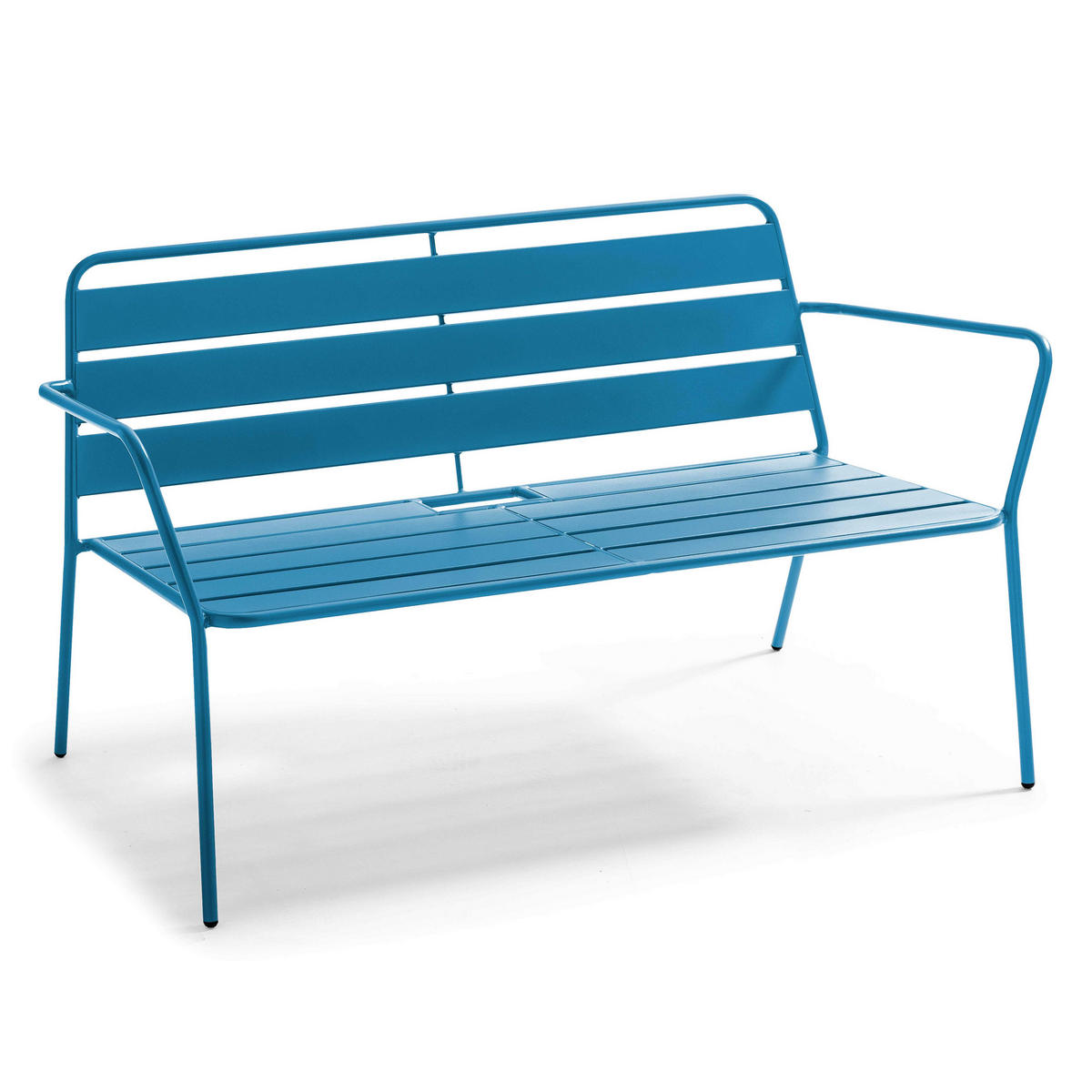 GARTENMÖBEL 5-tlg., Pazifikblau - Blau, Metall - Oviala