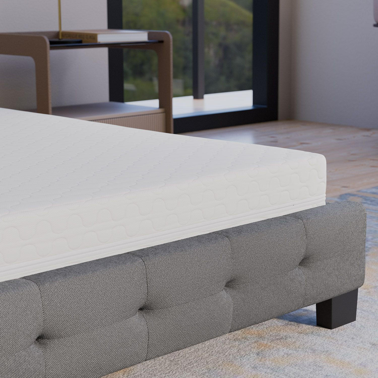 KALTSCHAUMMATRATZE 120x200 cm - Weiß, Textil (160/200cm) - Juskys