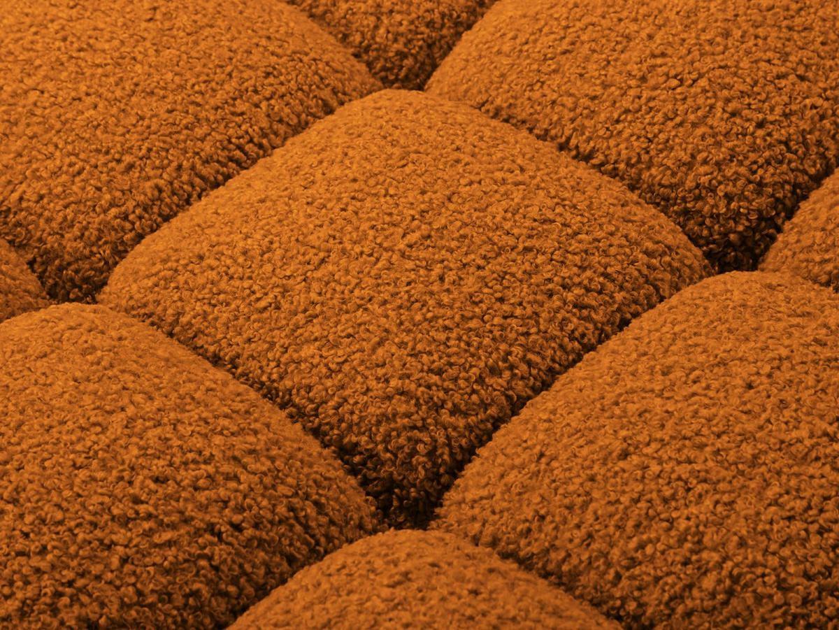 CHAISELONGUE rechts Bellis aus Boucle ziegelrot - Orange, Textil (94/70/155cm) - Micadoni