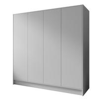 DREHTÜRENSCHRANK VELAR 200/200/51 cm Modern Kleiderschrank 4-türig Weiß - Weiß, Holzwerkstoff (200/200/51cm) - MASSENO