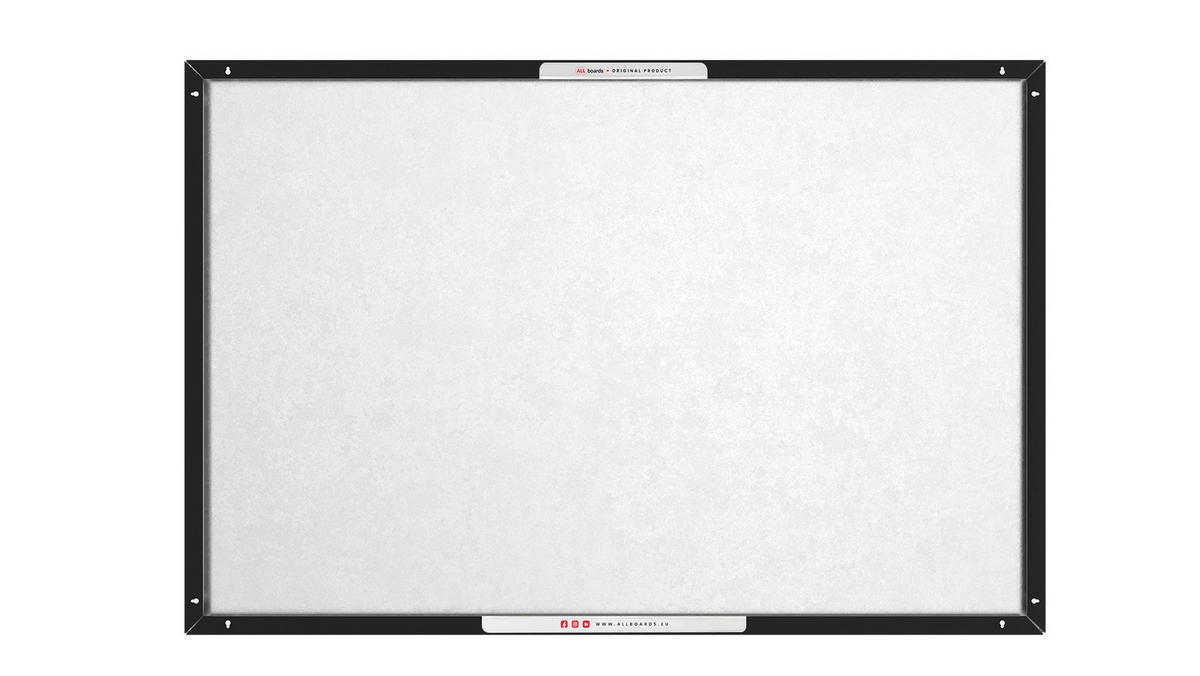 METALBOARD mit Kreideoberfläche 90x60cm + Zubehör-Set - Schwarz, Metall (90/60/1.8cm) - ALLboards