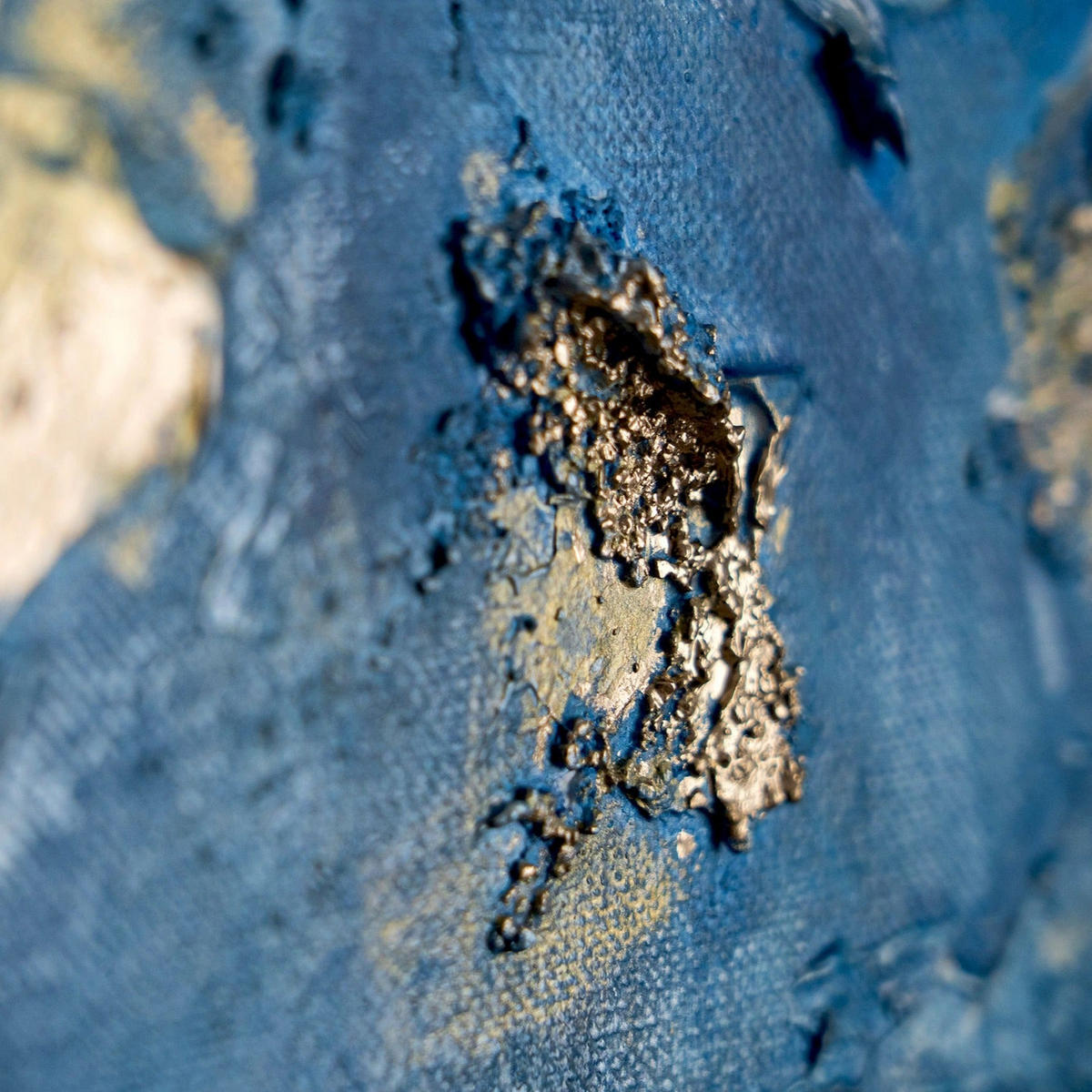 GEMÄLDE Neptun nachtleuchtend 70 cm - Blau, Holz (70/4cm) - YS-art gallery