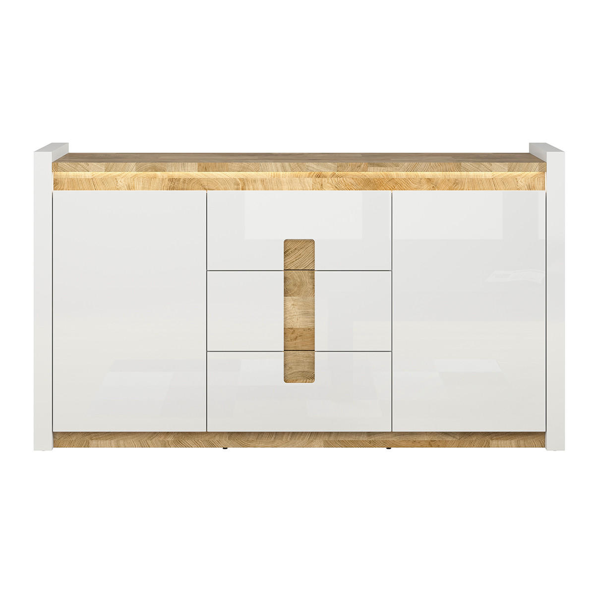 SIDEBOARD Helios Weiß und Holz - Weiß, Holzwerkstoff (172/96.5/41cm) - Petits-meubles