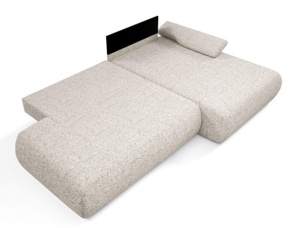 ECKSOFA Beige PENTI Ausziehbar Mit Bettkasten Rechts - Beige, Textil (173.5/286cm) - Sepro Meble