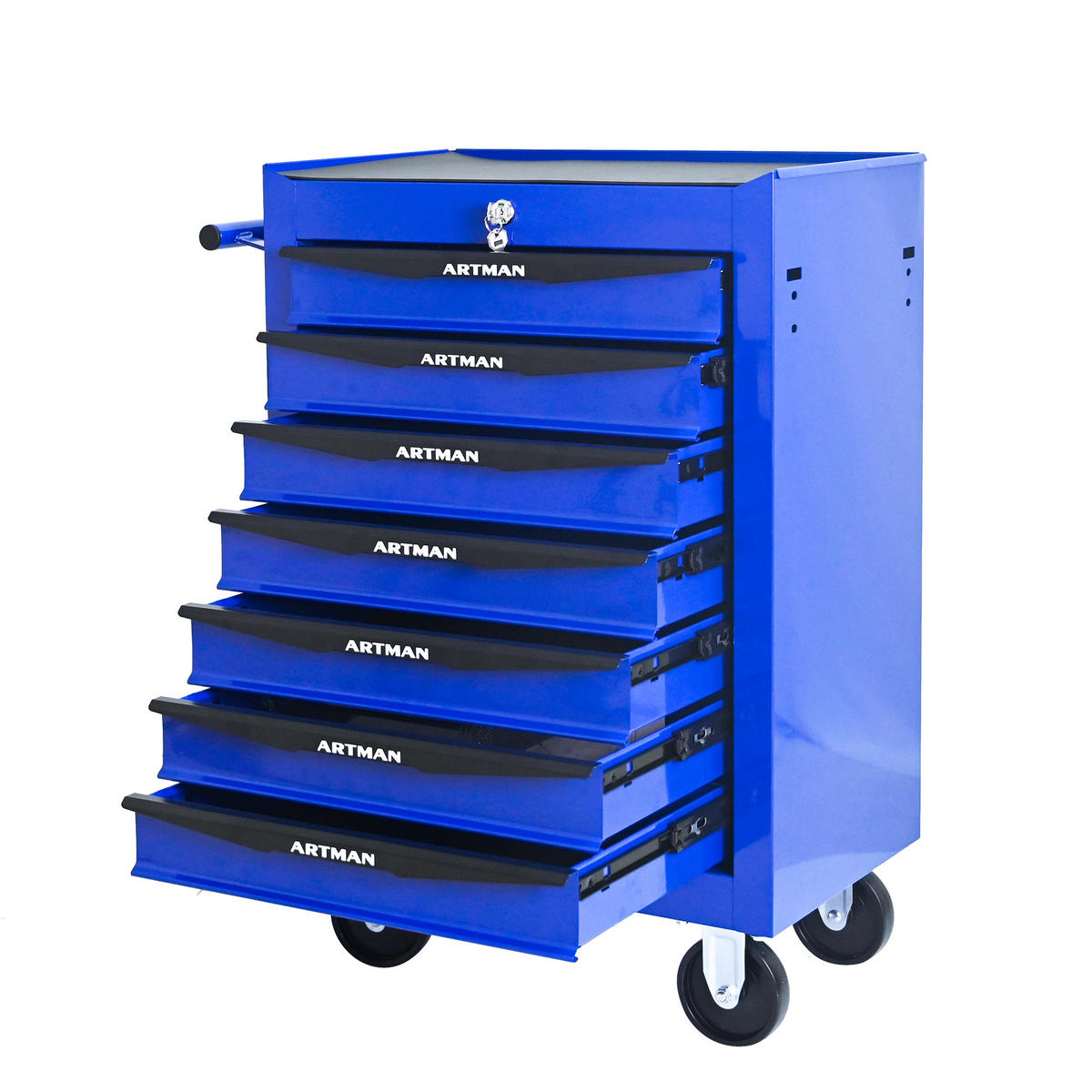 KOMBINATIONSKOFFER – 7 Schubladen, 508 mm (20 Zoll), mit 7 Schubladen, Farbgebung in Schwarz und Blau. - Multicolor, Metall (33/77.5/60cm) - DCA