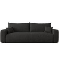 SOFA mit Schlaffunktion, Schwarz - Schwarz, Holzwerkstoff (246/79/93cm) - Idohome