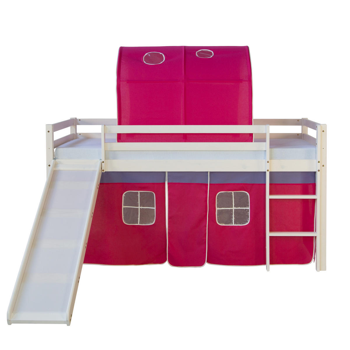 HOCHBETT Pink 90/200 cm Lattenrost - Pink/Weiß, Holz (90/200cm) - Homestyle4u