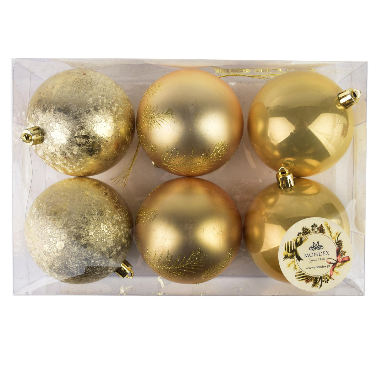 WEIHNACHTSKUGEL-SET SANTA LILA 6-tlg Kunststoff - Goldfarben, Kunststoff (17/9/25cm) - Mondex