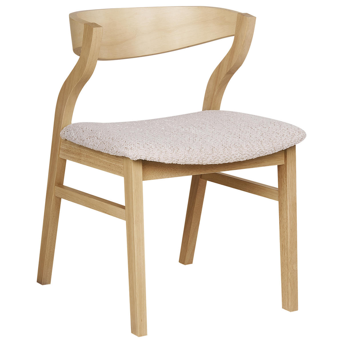 ESSZIMMERSTUHL 2er-Set Hellbeige Maroa - Beige/Braun, Holzwerkstoff (51/72/46cm) - Beliani