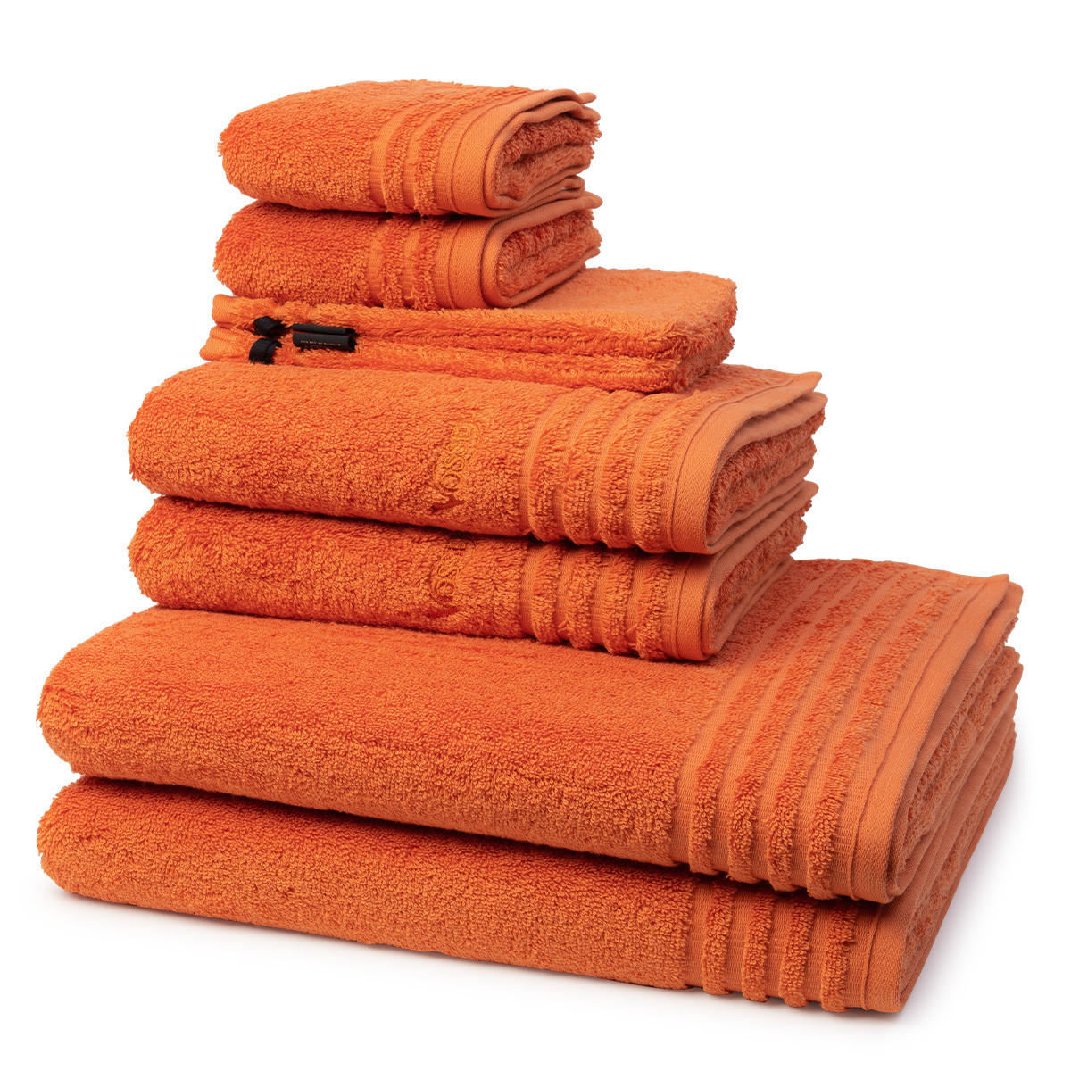 FROTTIERSET Vienna Style Supersoft 8-teilig - Orange, Textil (50/100cm) - Vossen
