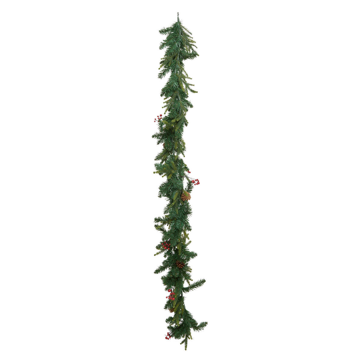 WEIHNACHTSGIRLANDE Beeren & Zapfen 180 cm - Grün, Kunststoff (15cm) - Atmosphera Createur d´interieur
