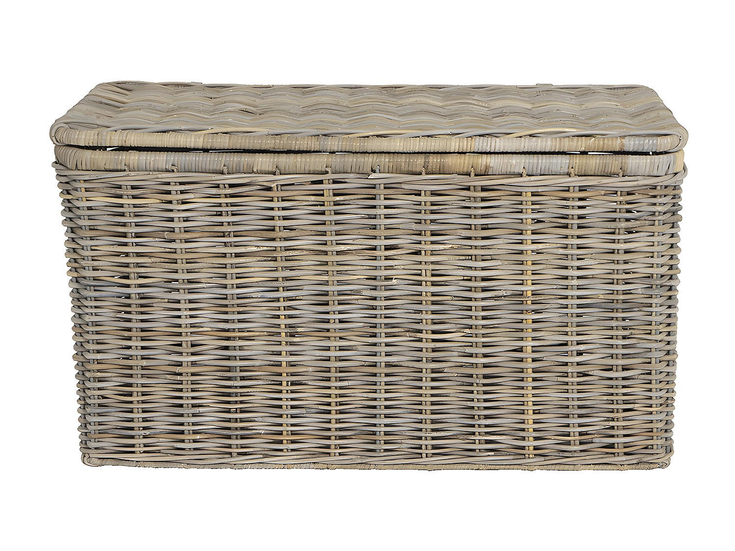 TRUHE und Kiste - 100 cm x 55 cm - Naturfasern - Grau - TIMGAD - Grau, Naturmaterialien (100/55/55cm) - Vente-Unique