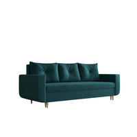 SOFA DELFIN mit Schlaffunktion ITAKA 39 Sofa mit Stauraum - Türkis, Textil (90/88/240cm) - Bedante