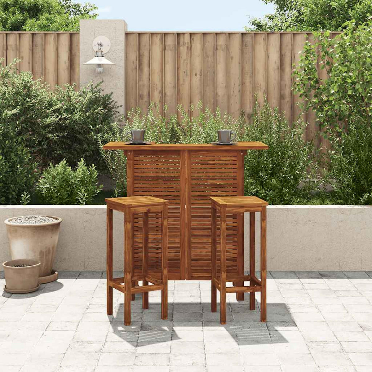 BARTISCH 110/50/105 Cm Massivholz Akazie - Braun, Holz (110/50/105cm) - vidaXL