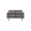 ZWEISITZER-SOFA Lioni-Kronos 15 - Graubraun, Holz/Textil (143/84/94cm)
