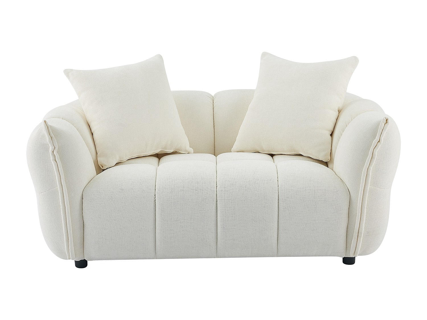 SOFA - 2 Personen - stoff - gebrochenes weiß Kimaca - Weiß, Textil (164/69/96cm) - Vente-Unique