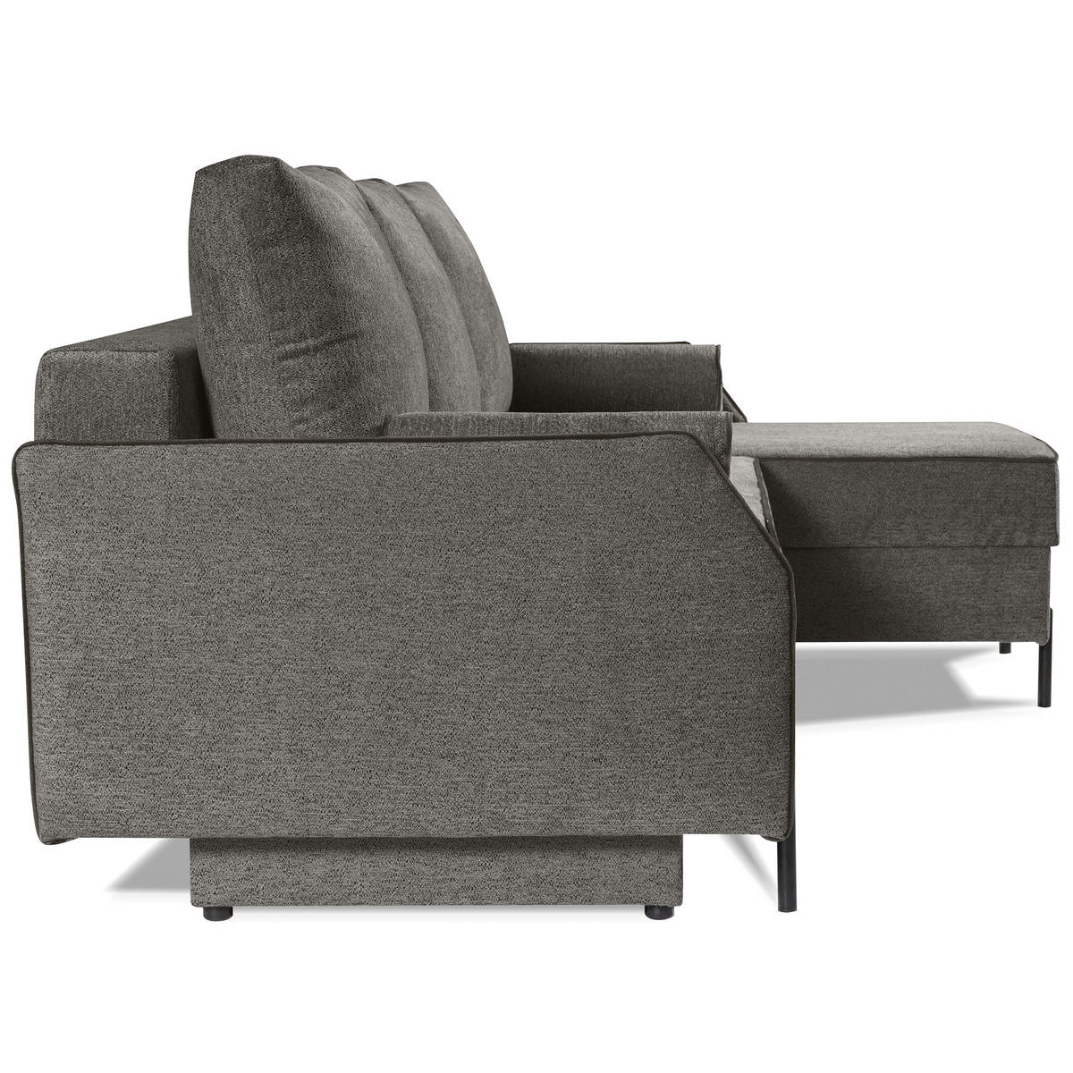ECKSCHLAFSOFA Livio mit Schlaffunktion und universeller Ottomane, Braun - Braun, Textil (213/155cm) - Beautysofa