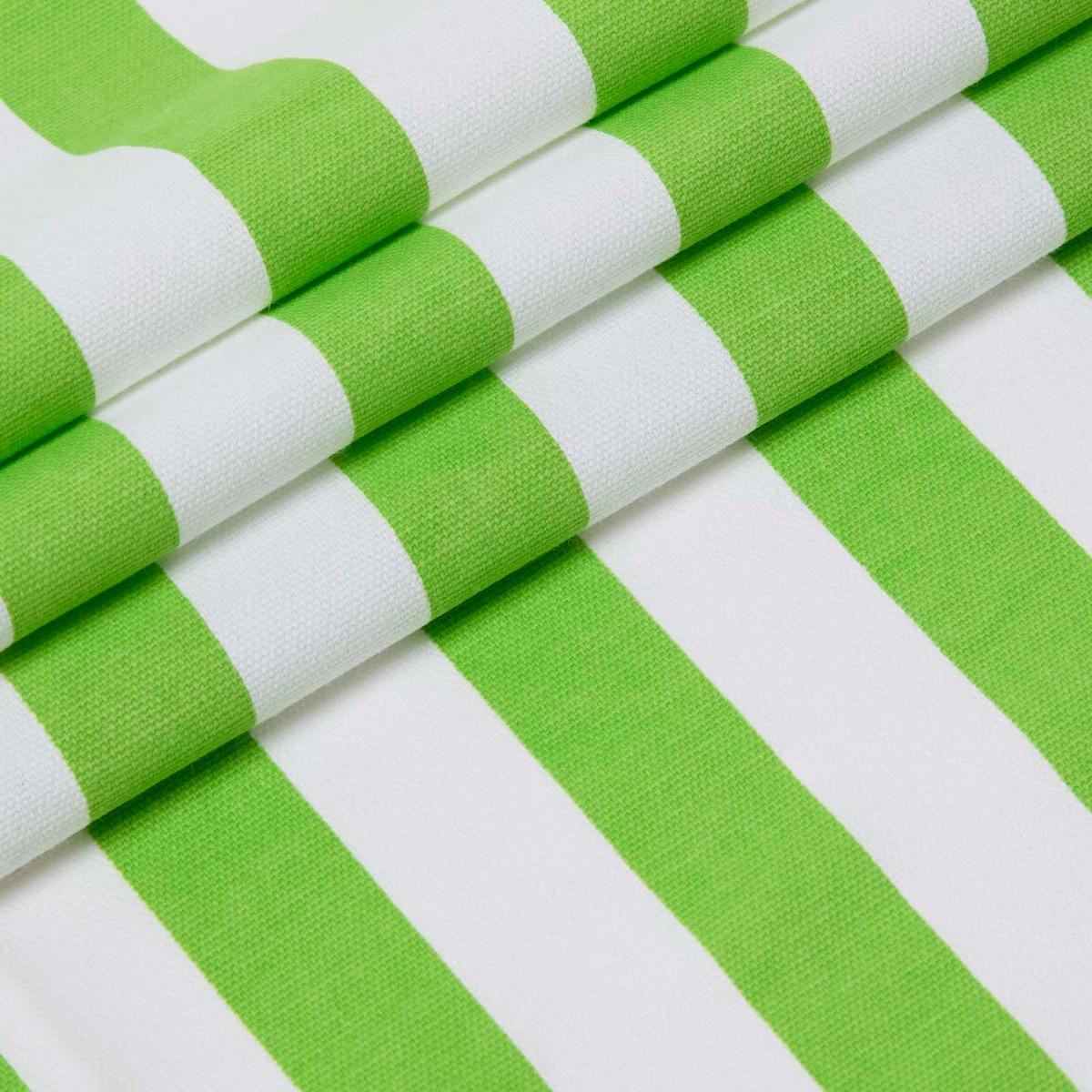 BAUMWOLLSTOFF Meterware grün-weiß gestreift, 150 cm - Grün, Textil (150/100cm) - Homescapes