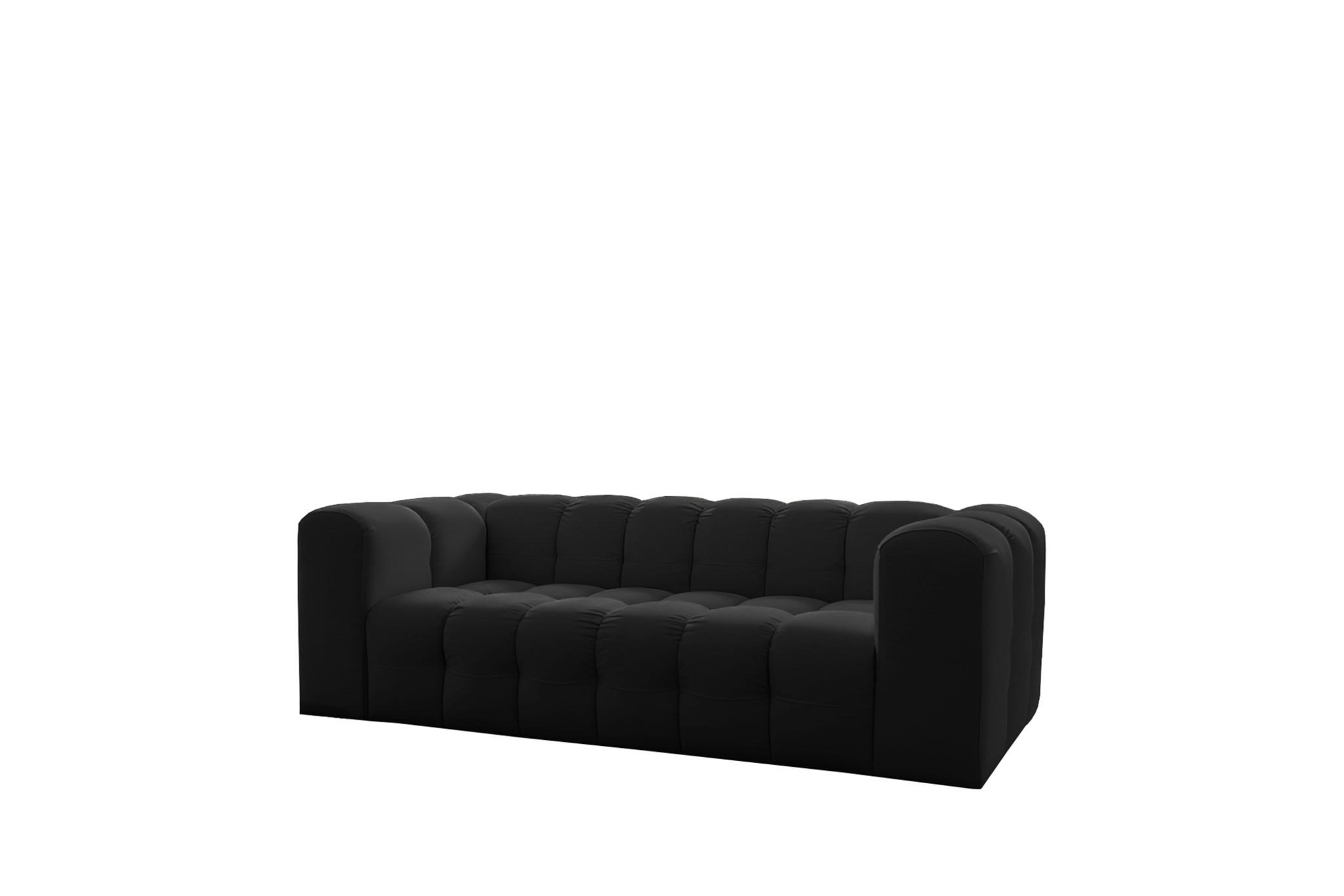 Fun Möbel Sofa Schwarz 230x75x106 cm