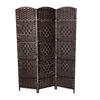 RAUMTEILER Quinn 3-tlg. 166x121 cm, Rattan-Look dunkelbraun - Dunkelbraun, Holz (121/168/2cm) - CREEDWOOD