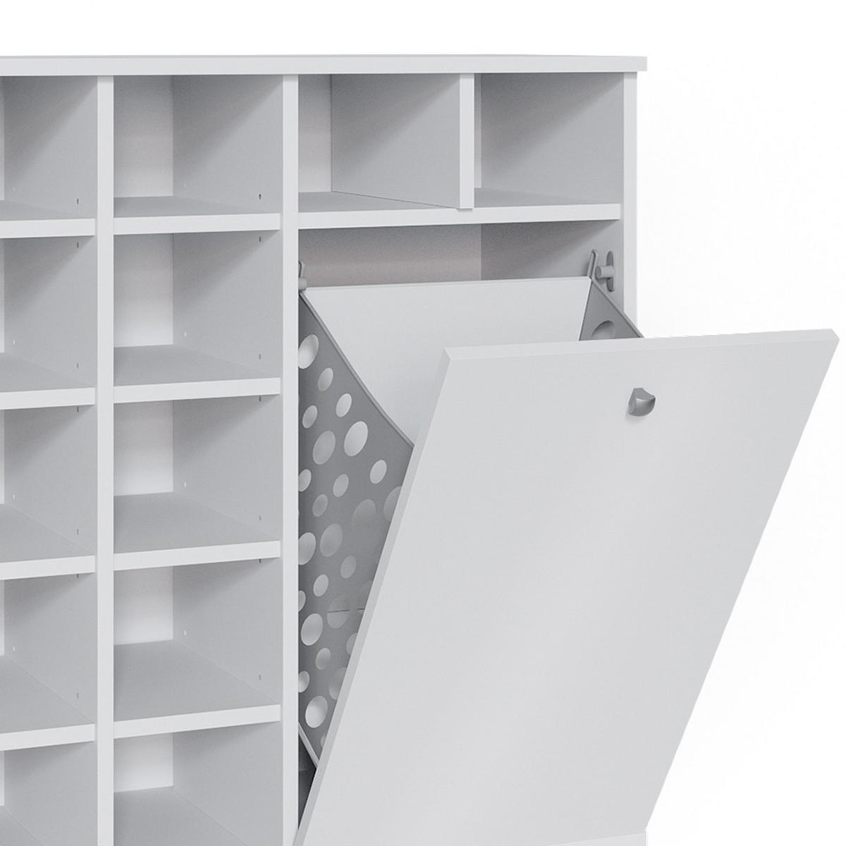BADSCHRANK Fynn Weiß 78.4 x 91.6 cm - Weiß, Holzwerkstoff (78.4/91.6/34cm) - Vicco