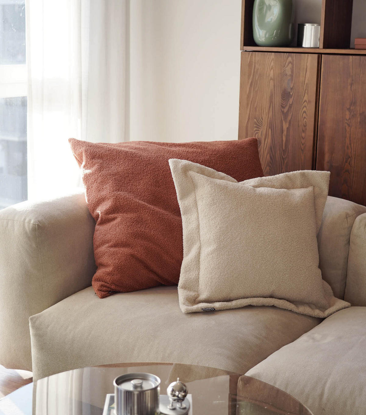 SOFAKISSEN Laze - Grün, Textil (70/8cm) - Mokebo