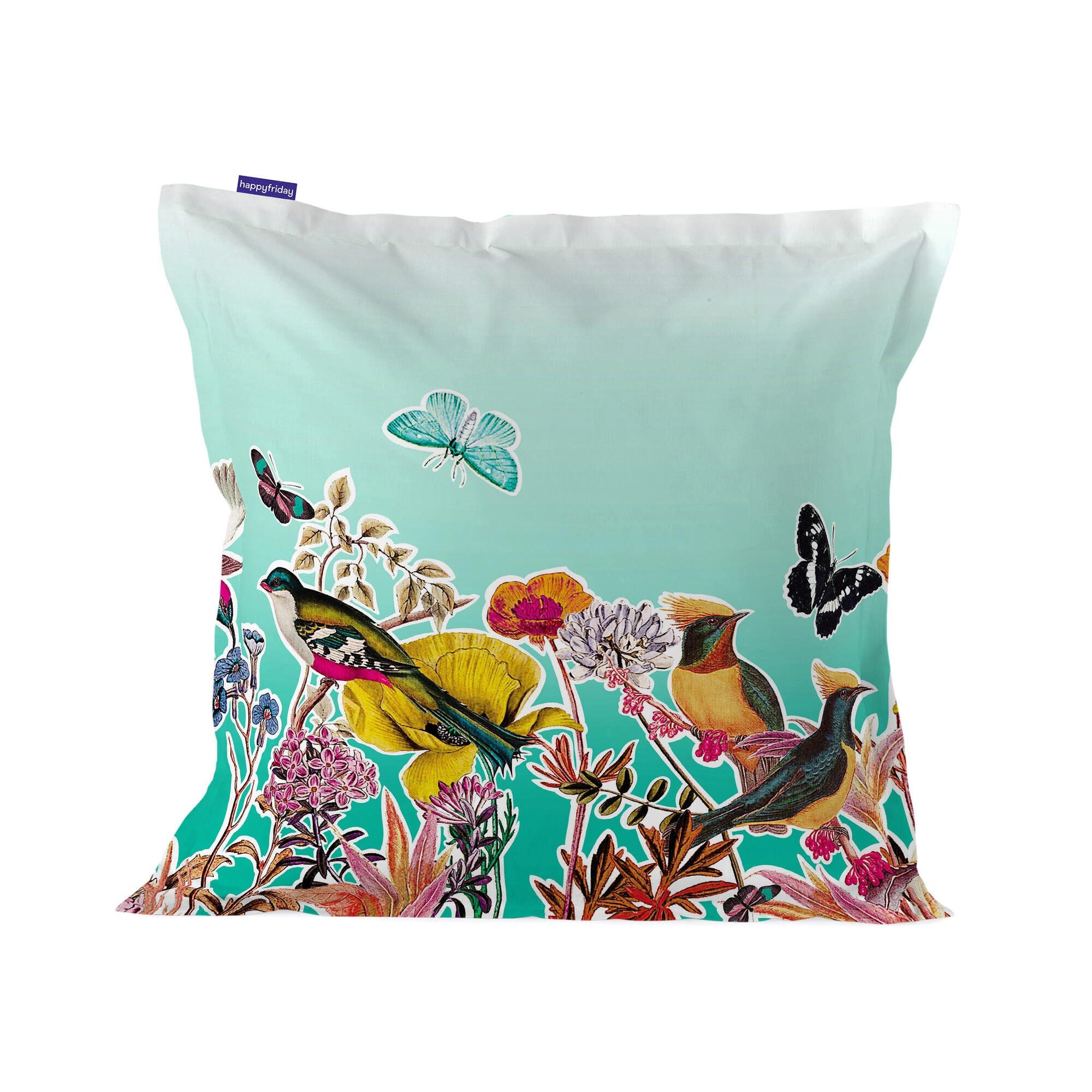 KISSENBEZUG birds of paradise 60x60 cm mehrfarbig - Multicolor, Textil (60/60cm) - Happy Friday
