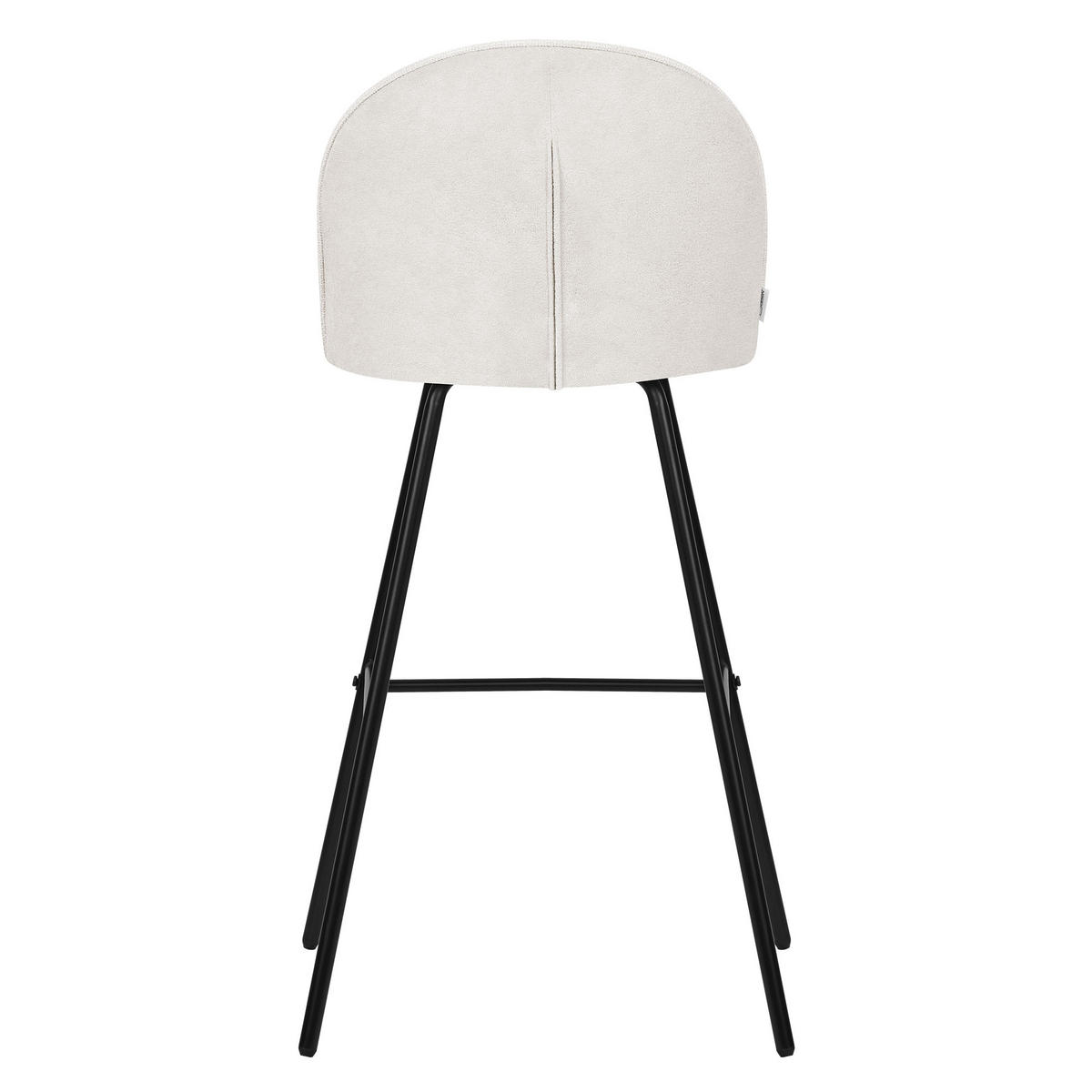 BARHOCKER 2er Set Beige mit Stoffbezug - Beige/Schwarz, Textil/Metall (52/102/50cm) - ML-DESIGN