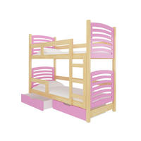 HOCHBETT Osuna Kiefer Natur / rosa 81 / 188 / 169cm - Hellrosa/Kieferfarben, Holz/Holzwerkstoff (80/190cm) - Feldmann-Wohnen