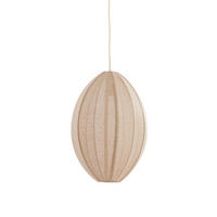 HÄNGELAMPE Milatos Braun Ø38/51 cm - Beige, Textil (38/38/51cm) - Light & Living