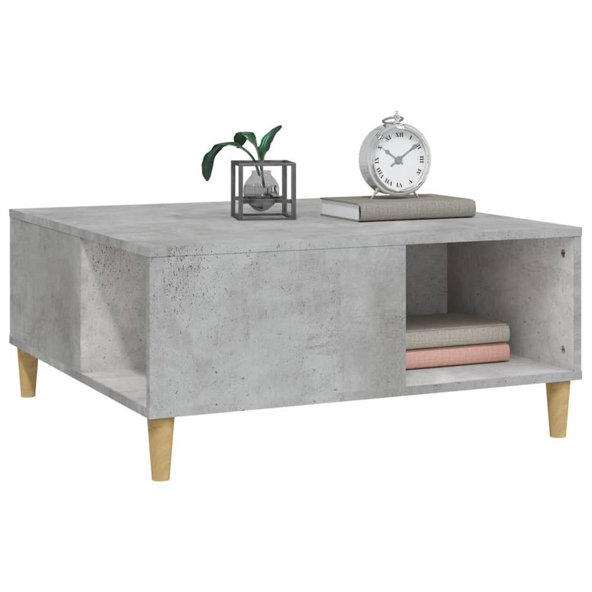 COUCHTISCH Betongrau 80x80x36,5 cm Holzwerkstoff - Grau, Holzwerkstoff (80/80/36.5cm) - furnicato