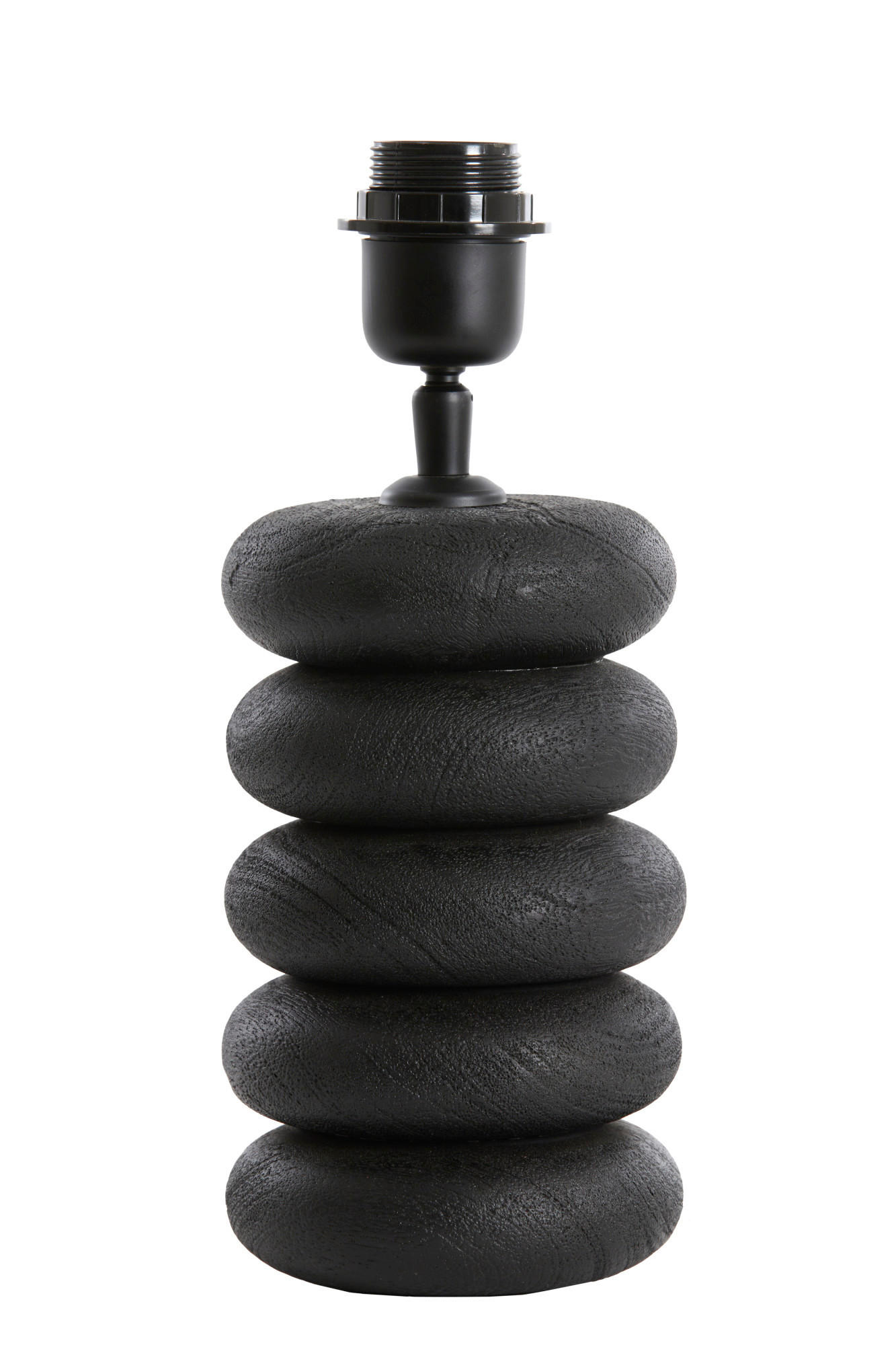 LAMPENFUSS Budongo Schwarz Ø12/21 cm - Schwarz, Holz (12/12/21cm) - Light & Living