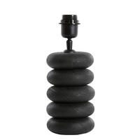 LAMPENFUSS Budongo Schwarz Ø12/21 cm - Schwarz, Holz (12/12/21cm) - Light & Living