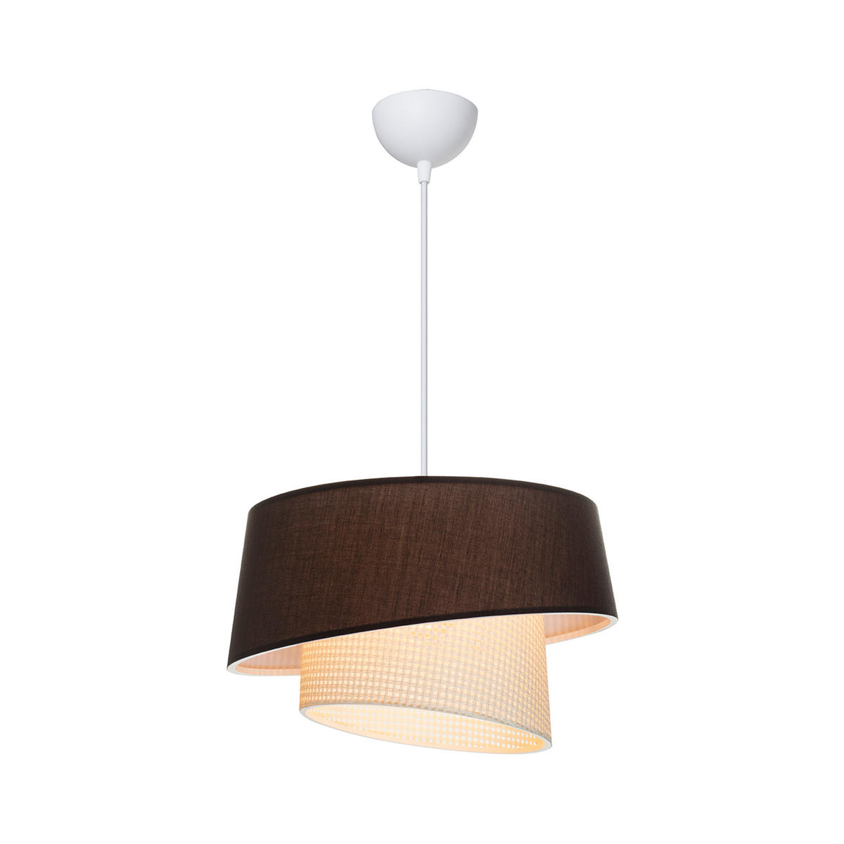 HÄNGELEUCHTE Wigan - Dunkelgrau/Weiß, Kunststoff/Textil (34/34/65cm) - lux.pro