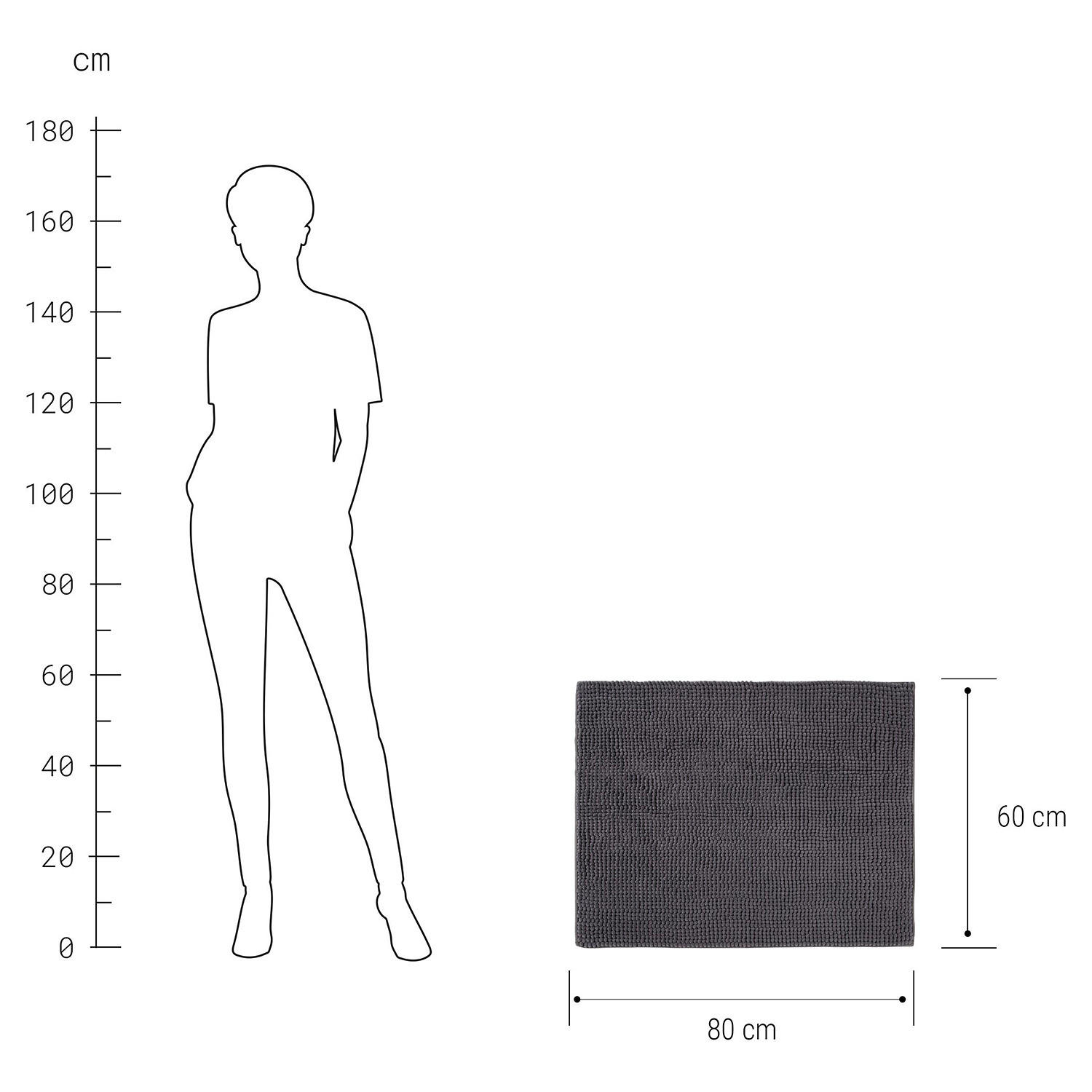 BADEMATTE Popeye - Grau, Textil (60/80cm) - Butlers