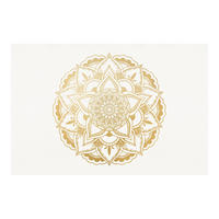 FOTOTAPETE Mandala Blume gold weiß 288/190 cm - Goldfarben, Papier (288/190cm) - Bilderwelten