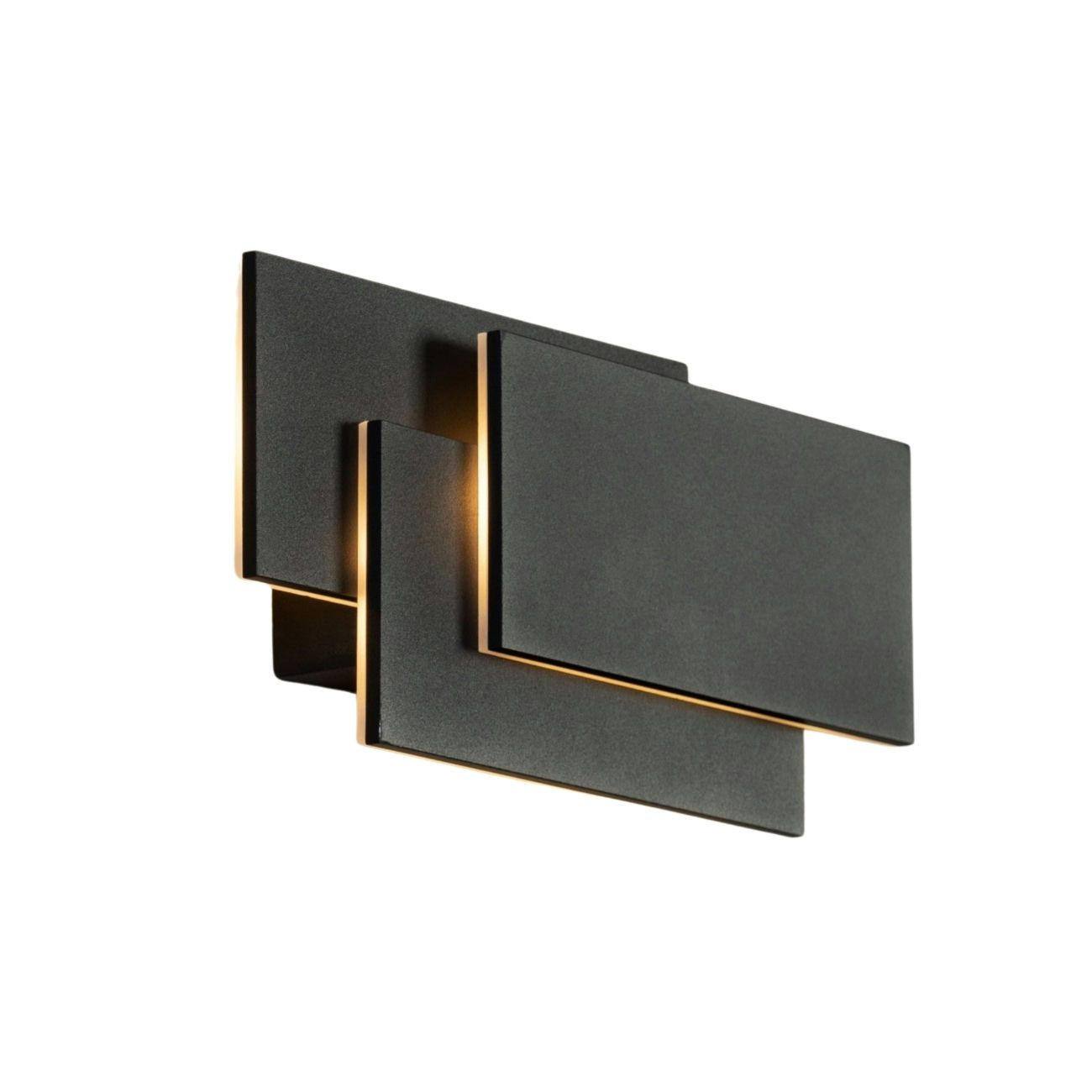 Kosilum Wandleuchte Schwarz 12.5x12.5x26 cm