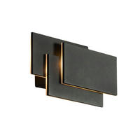 WANDLEUCHTE Trio, Schwarz, 26cm - Schwarz, Metall (12.5/26/26cm) - KOSILUM