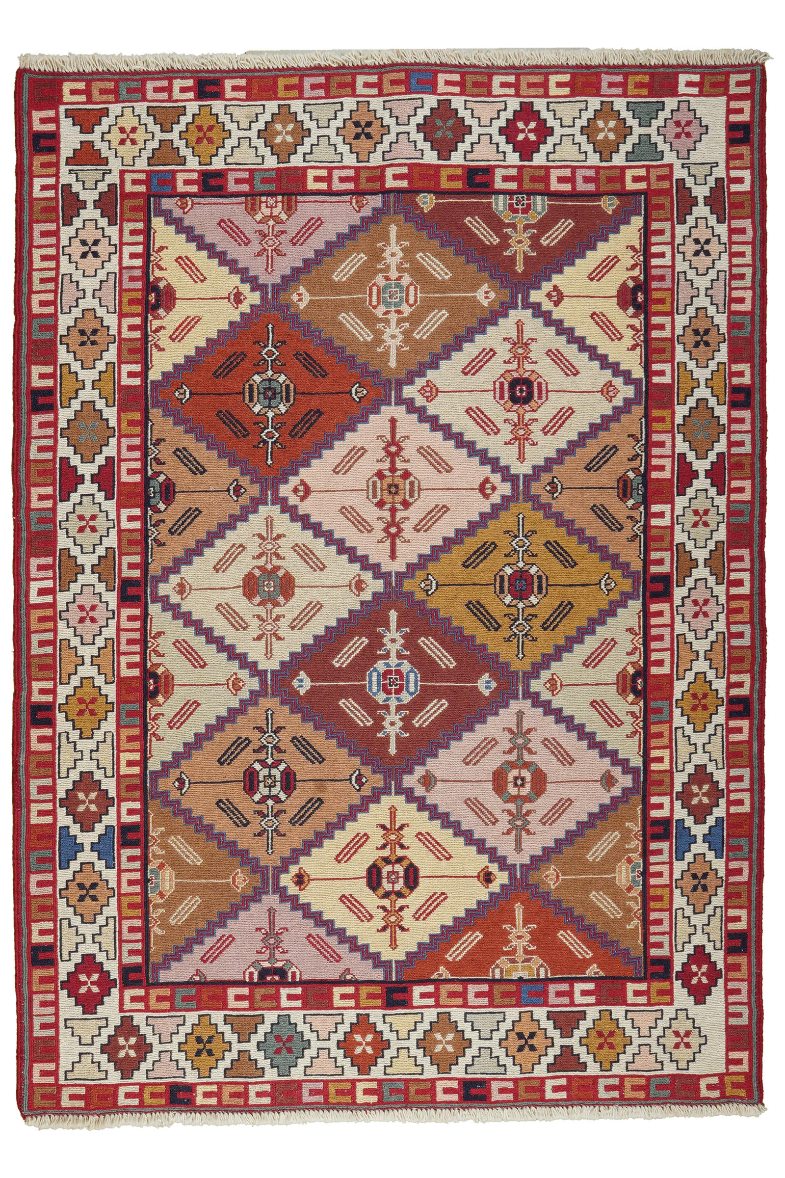 HANDWEBTEPPICH Sumak Shahsavan Mehrfarbig 151/108 cm Schurwolle - Multicolor, Textil (108/151cm) - Looma