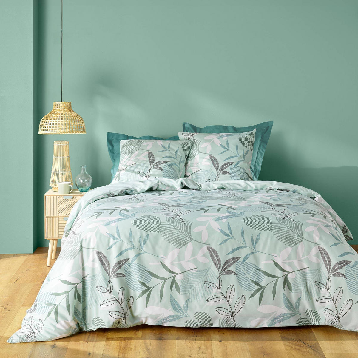 BETTWÄSCHE Blättermuster Kimberly 240/220 cm - Gelb, Textil (220/240cm) - Douceur d´intérieur