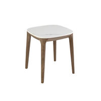 ECKTISCH Weiß Walnuss 50/50/51 cm - Walnussfarben/Weiß, Keramik (50/50/51cm) - ANGEL CERDA