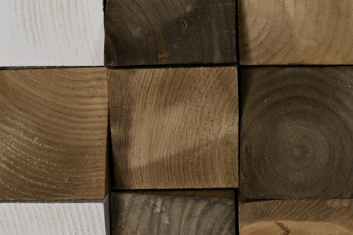 HOLZBILD Grau 75/75 cm - Braun/Grau, Holz (7/75cm) - KUNSTLOFT