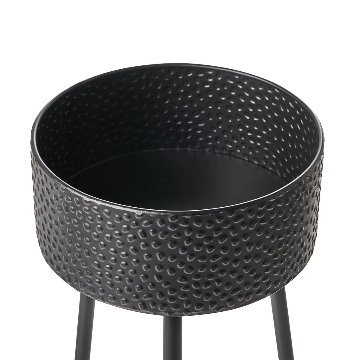 STALAK ZA BILJKE metal crni 88 cm Leika - crna, metal (88cm) - Beliani